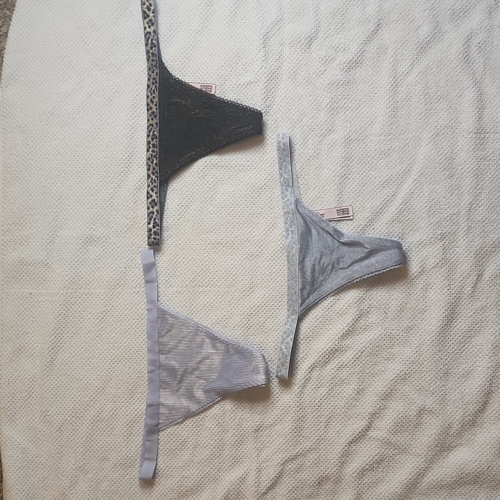 Victoria Secret 3 Cotton Shine V String Small